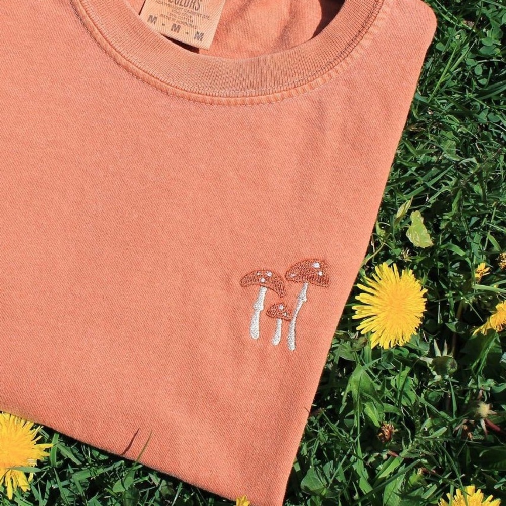 Sunmilk Embroidered Mushroom Tee